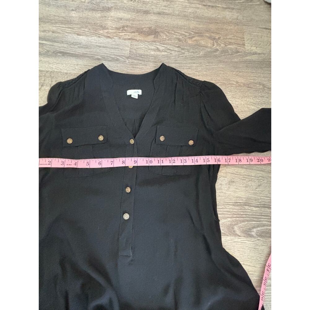 O'Dille Anthropologie Black Blouse Top - Picture 2 of 9